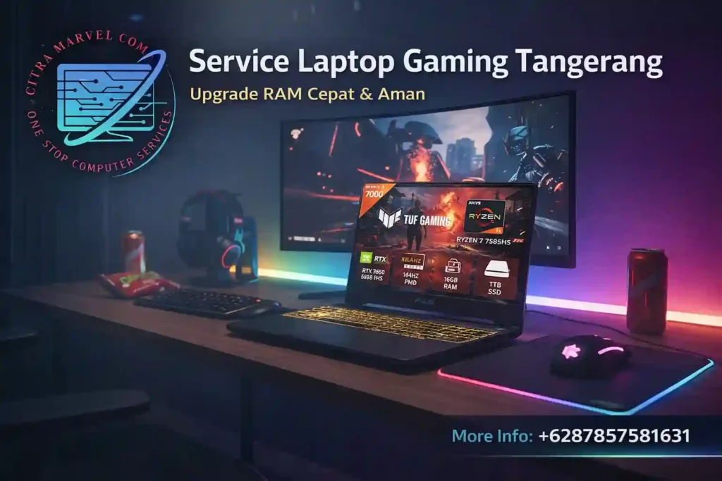 Service Laptop Gaming Tangerang Upgrade RAM Cepat & Aman