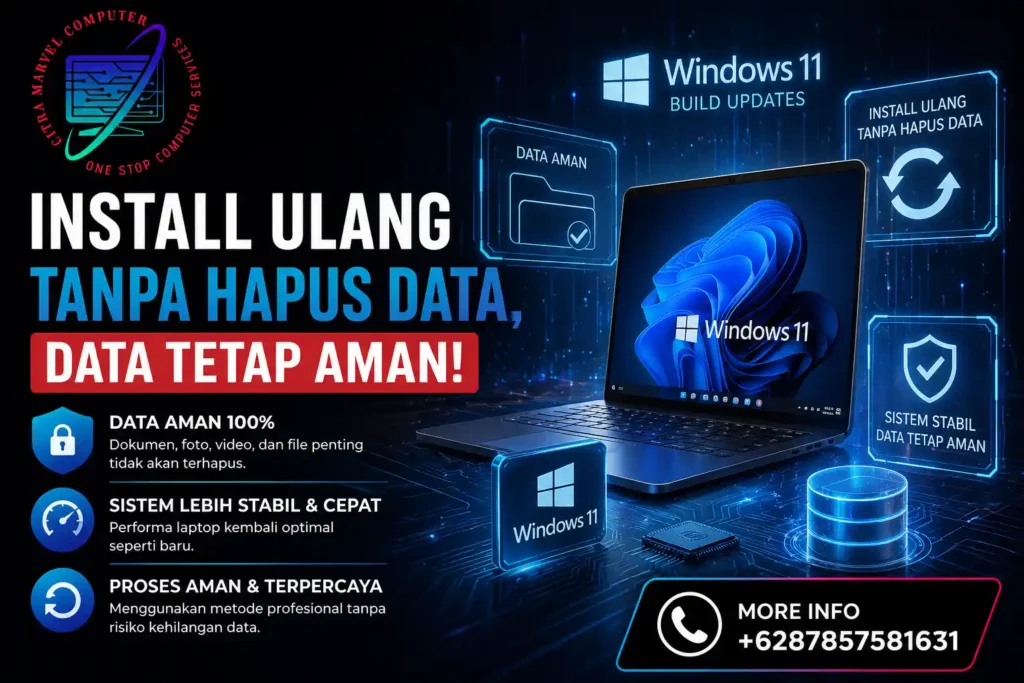 Install Ulang Tanpa Hapus Data, Data Tetap Aman!