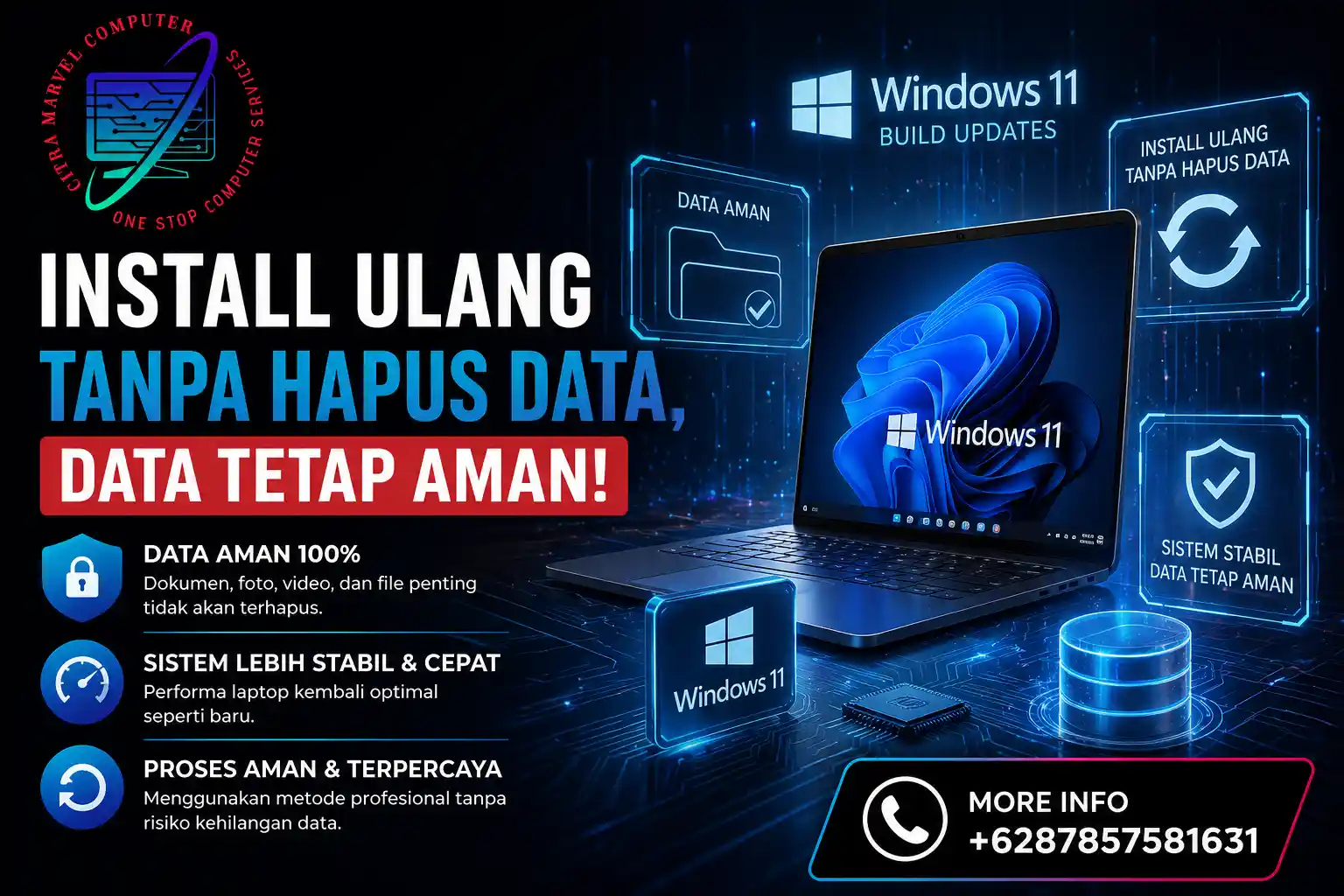 Install Ulang Tanpa Hapus Data, Data Tetap Aman!