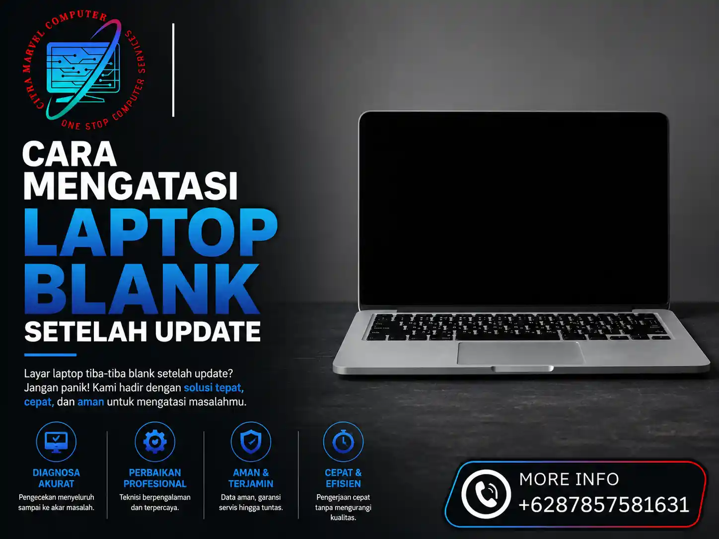 Cara Mengatasi Laptop Blank Setelah Update