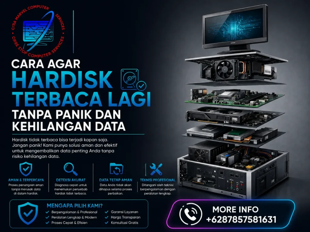 Hardisk Terbaca Lagi Tanpa Panik dan Kehilangan Data
