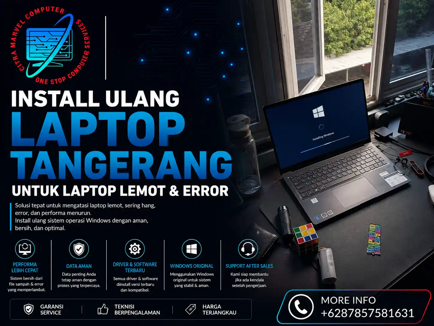 Install Ulang Laptop Tangerang untuk Laptop Lemot & Error
