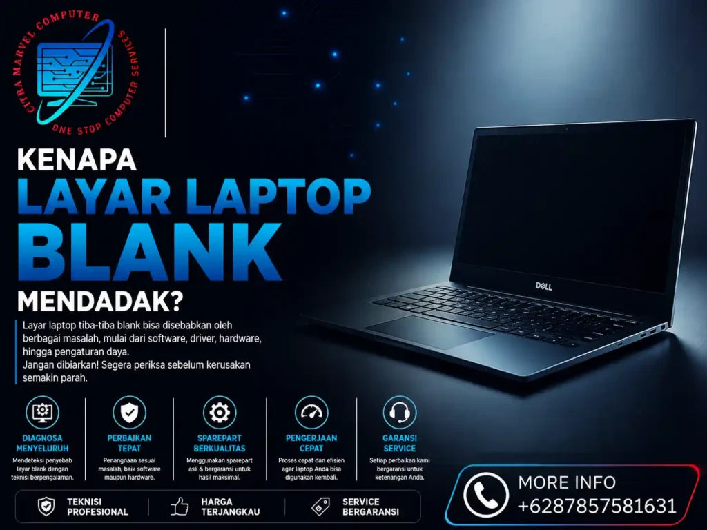 Kenapa Layar Laptop Blank Mendadak_