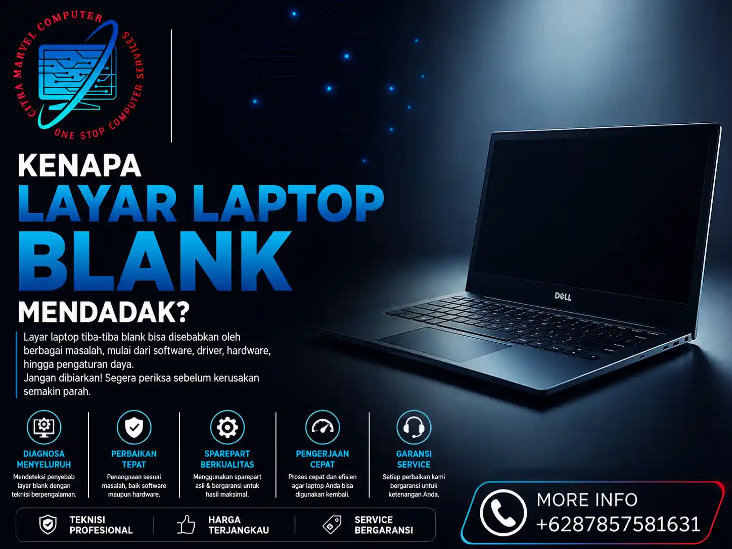 Kenapa Layar Laptop Blank Mendadak_