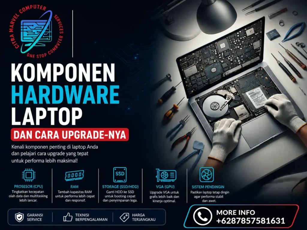 Komponen Hardware Laptop dan Cara Upgrade-nya