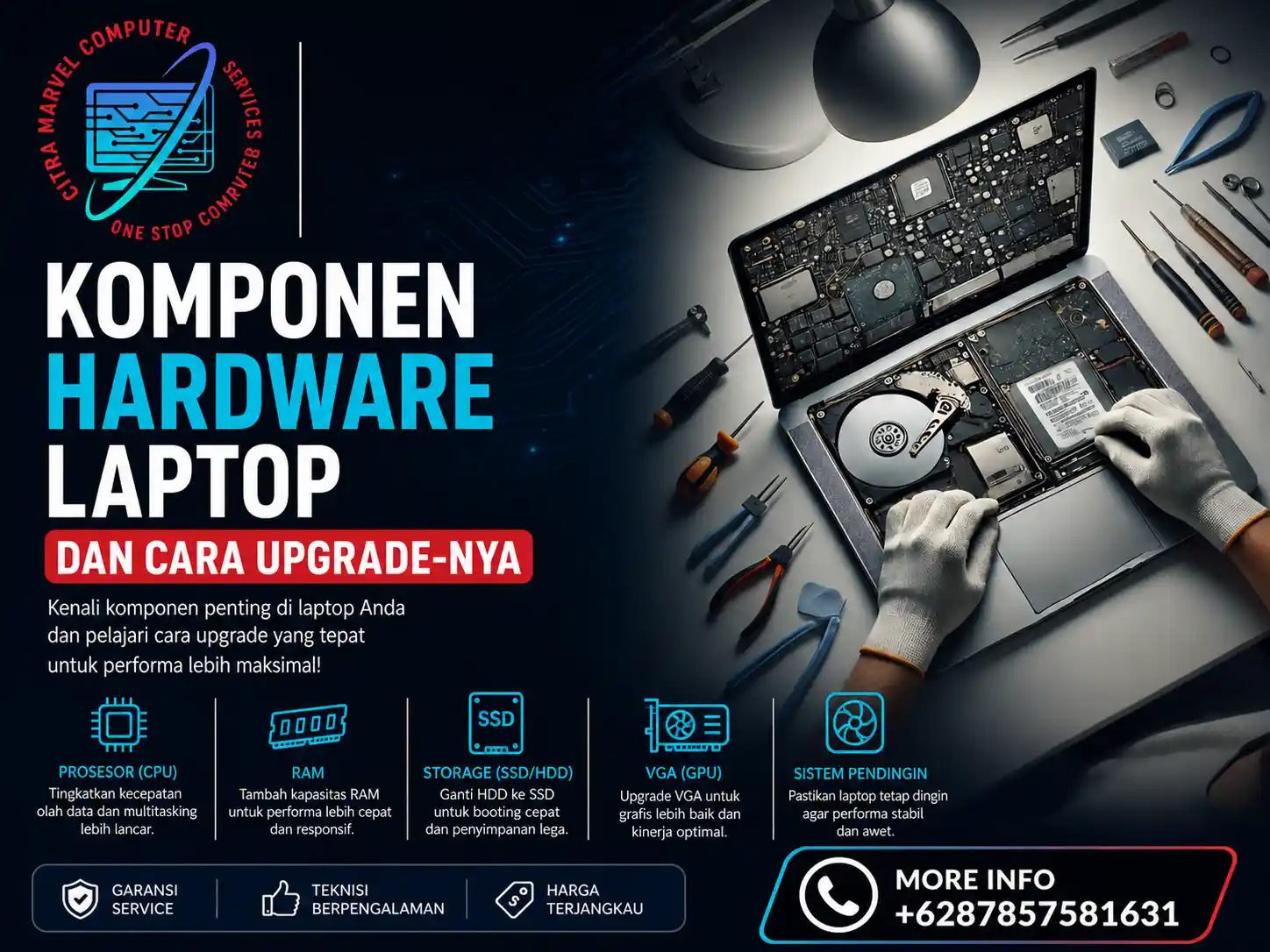 Komponen Hardware Laptop dan Cara Upgrade-nya