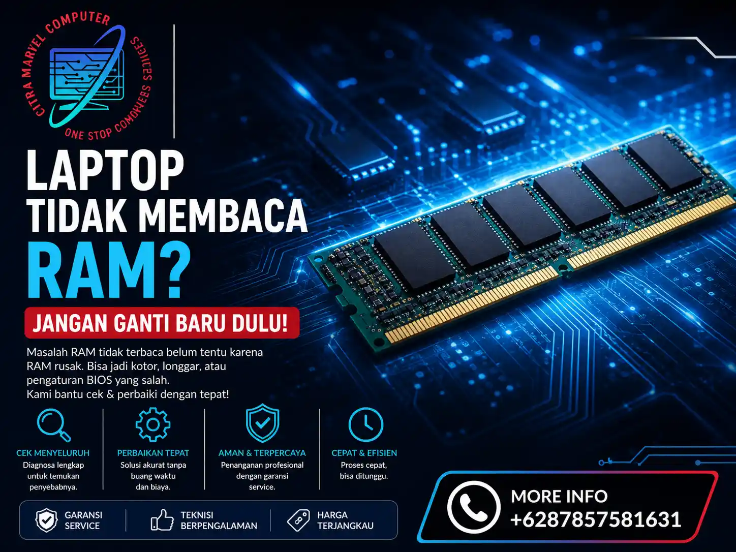 Laptop Tidak Membaca RAM? Jangan Ganti Baru Dulu!