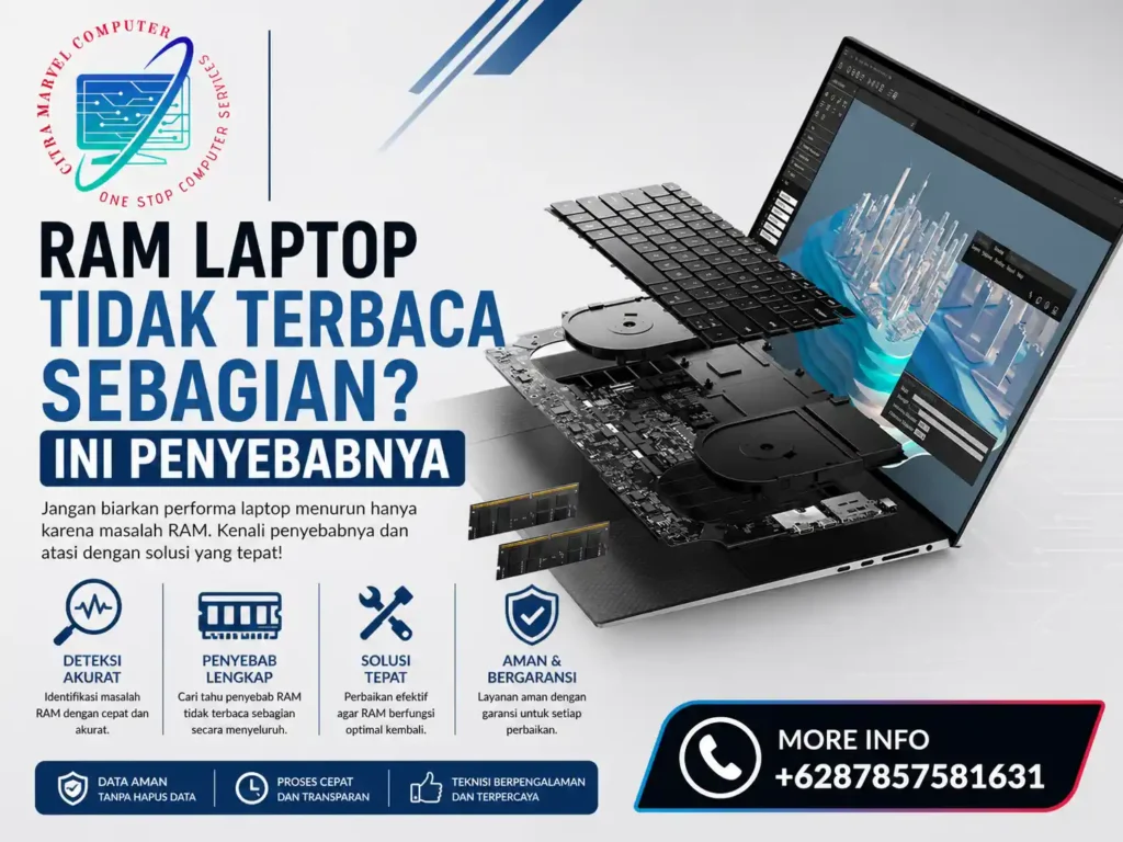 RAM Laptop Tidak Terbaca Sebagian? Ini Penyebabnya