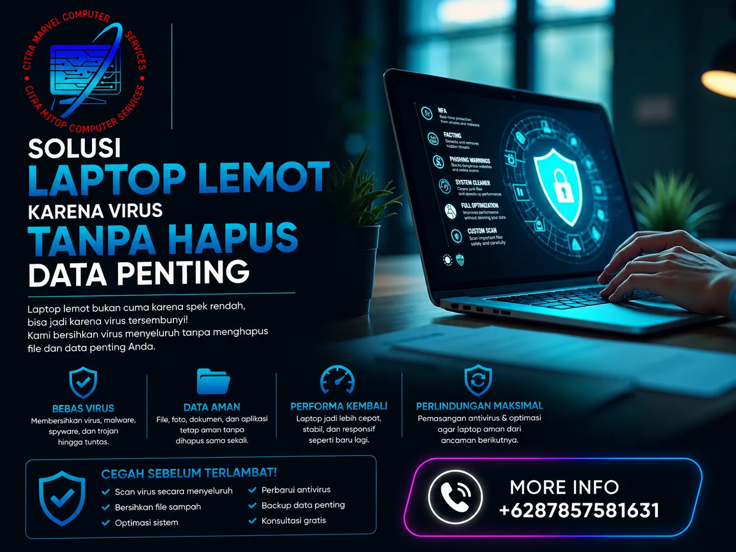 Solusi Laptop Lemot Karena Virus Tanpa Hapus Data Penting Solusi Laptop Lemot Karena Virus Tanpa Hapus Data Penting
