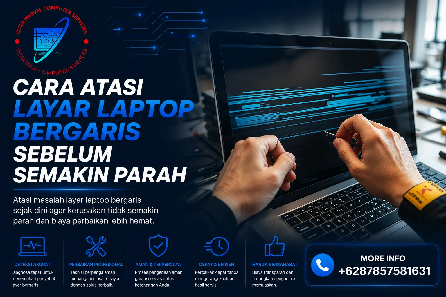 Cara Atasi Layar Laptop Bergaris Sebelum Semakin Parah