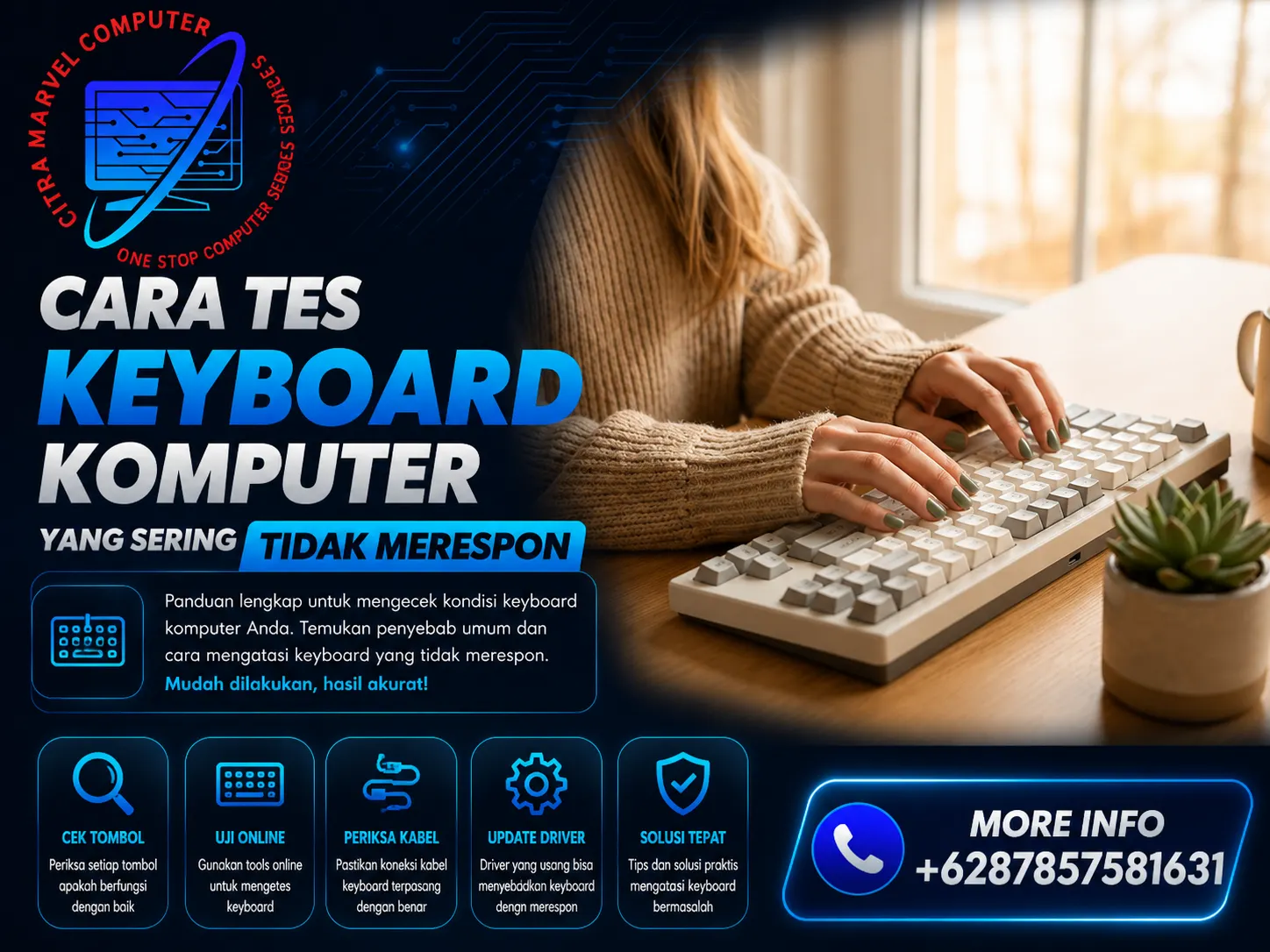 Cara Tes Keyboard Komputer yang Sering Tidak Merespon