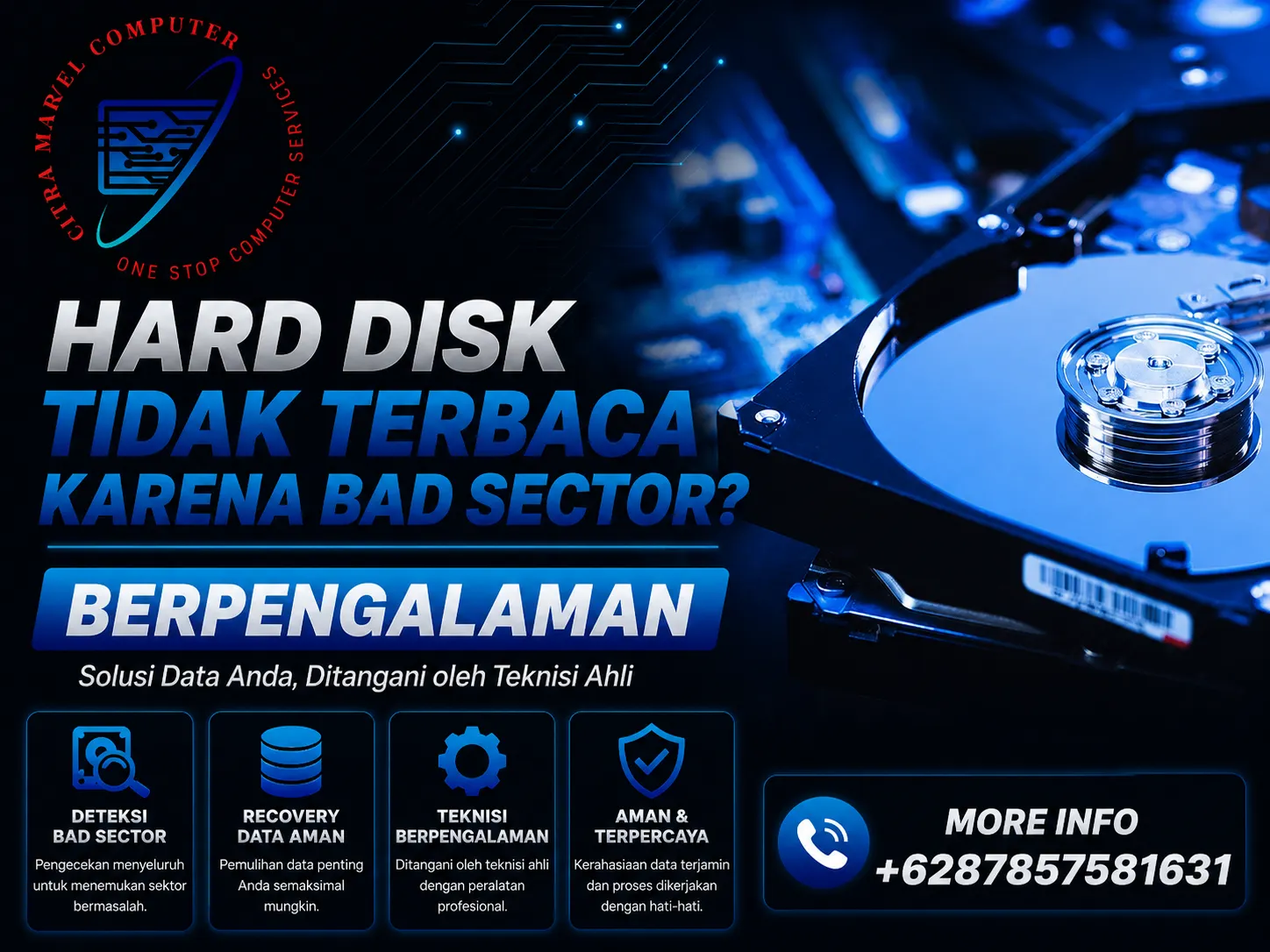 Hard Disk Tidak Terbaca Karena Bad Sector? Berpengalaman Hard Disk Tidak Terbaca Karena Bad Sector? Berpengalaman