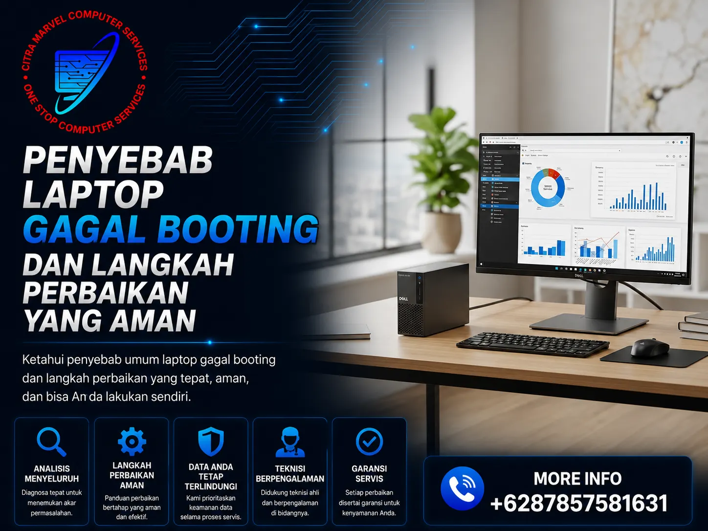 Penyebab Laptop Gagal Booting dan Langkah Perbaikan yang Aman