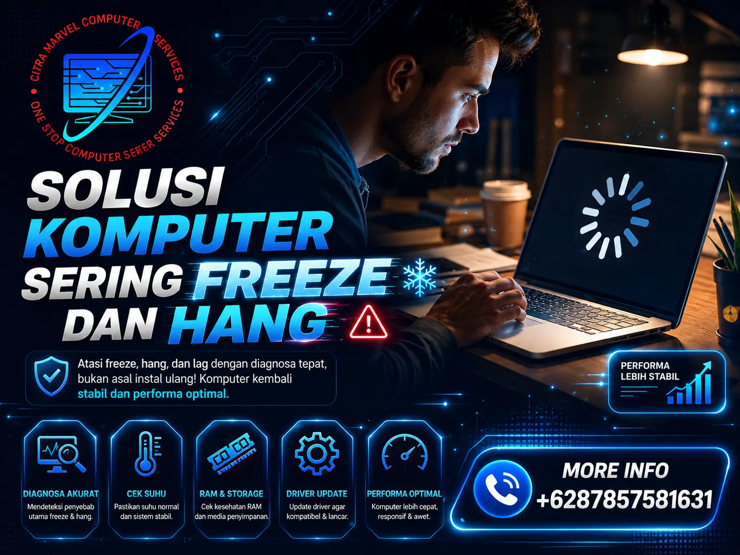Solusi Komputer Sering Freeze dan Hang