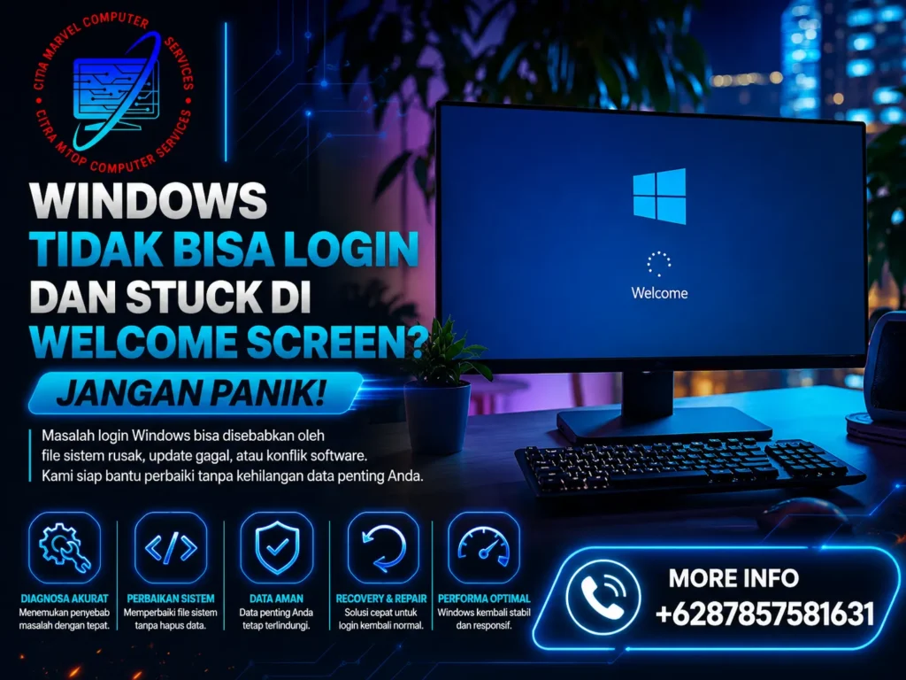 Windows Tidak Bisa Login dan Stuck di Welcome Screen?