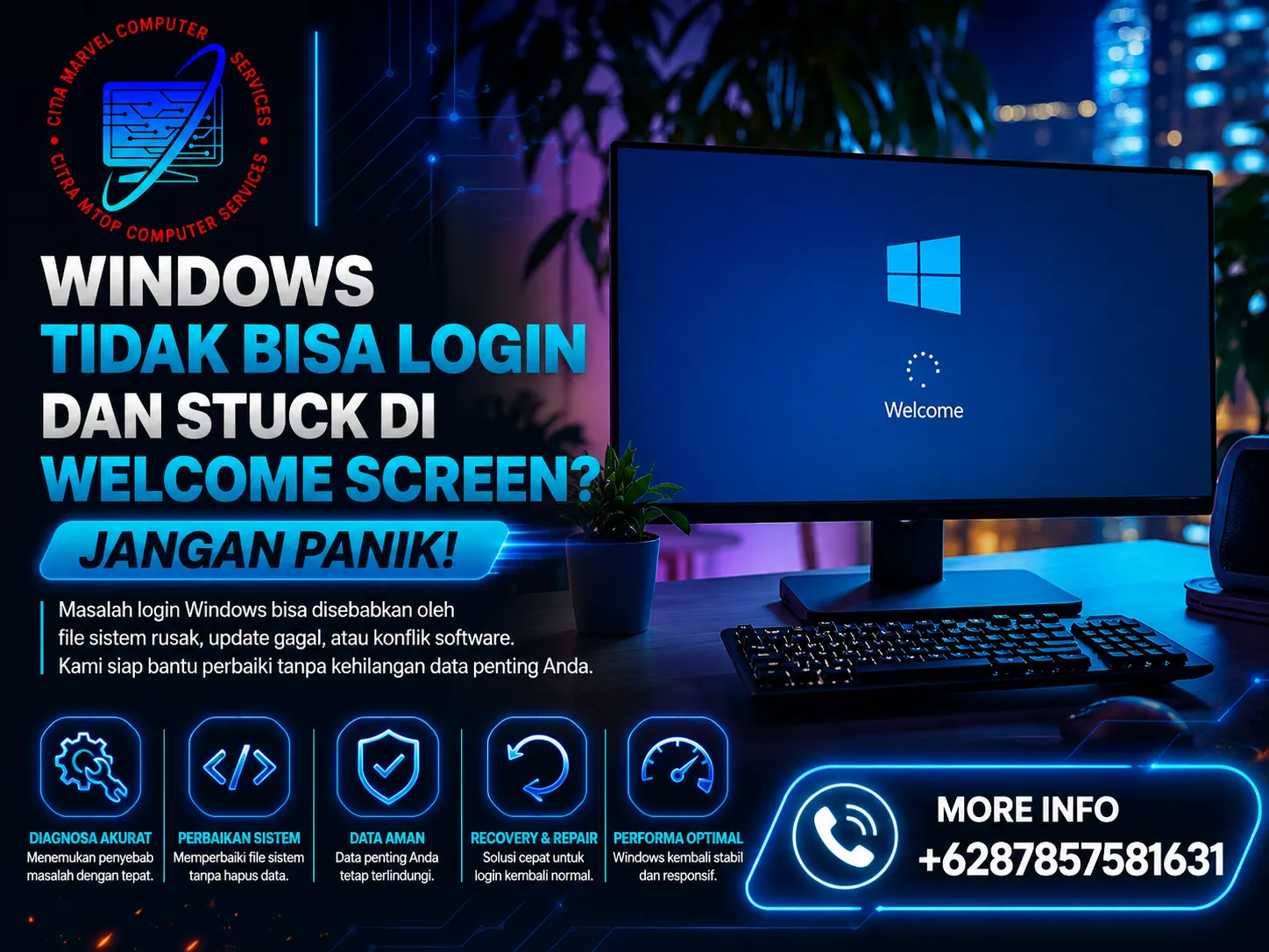 Windows Tidak Bisa Login dan Stuck di Welcome Screen?