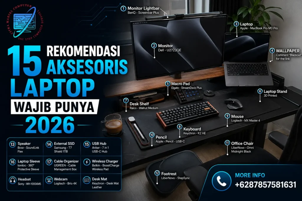 15 Rekomendasi Aksesoris Laptop Wajib Punya 2026