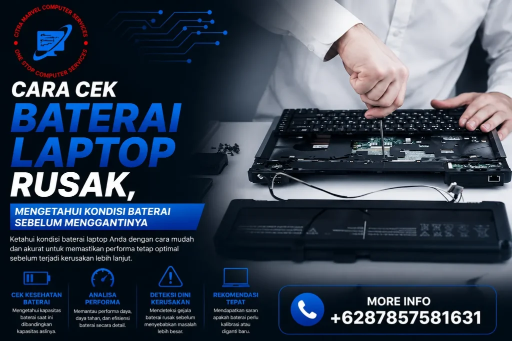 Cara Cek Baterai Laptop Rusak, Mengetahui Kondisi Baterai Sebelum Menggantinya