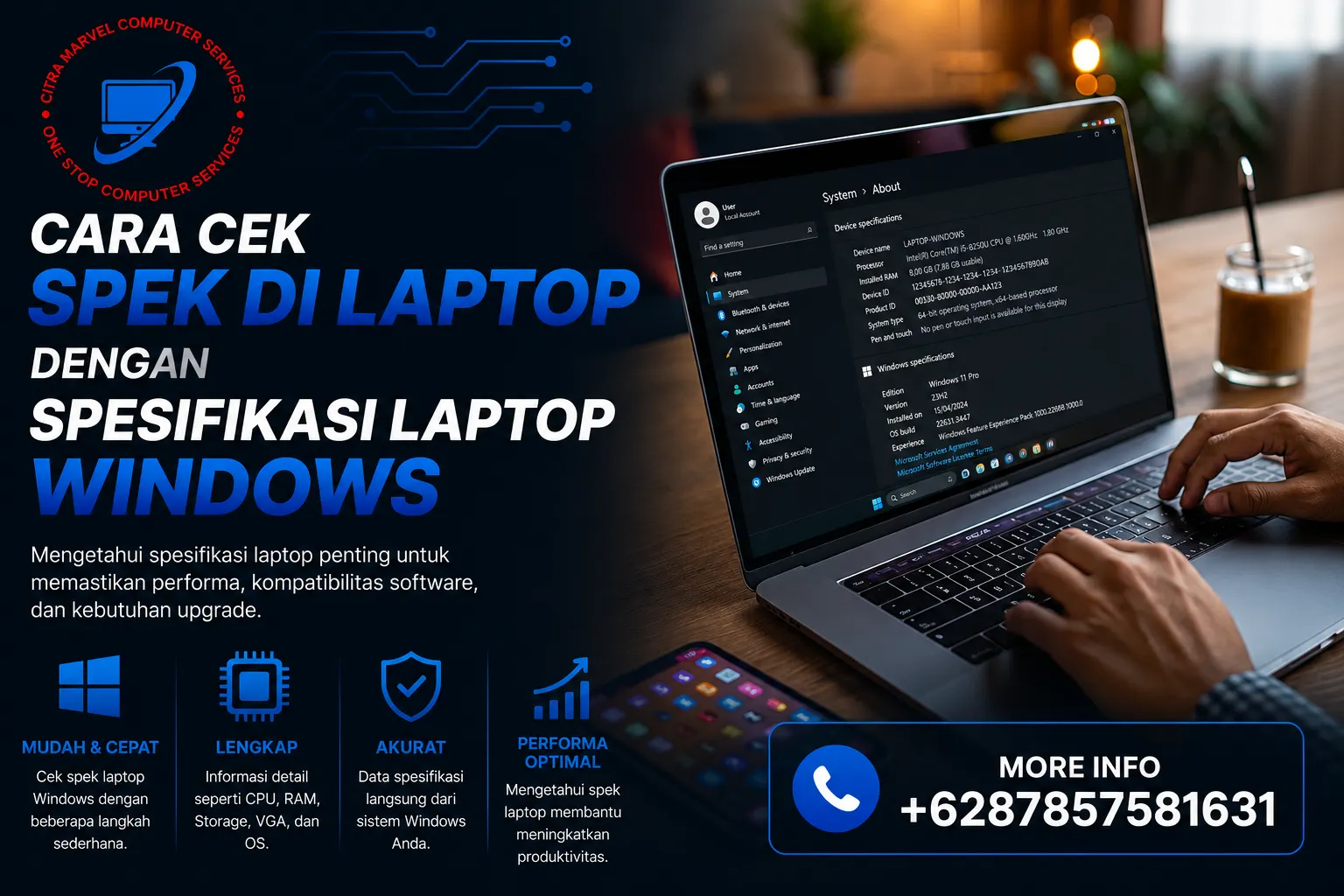 Cara Cek Spek di Laptop dengan Spesifikasi Laptop Windows Cara Cek Spek di Laptop dengan Spesifikasi Laptop Windows