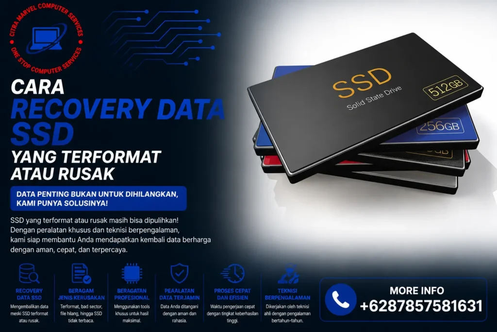 Cara Recovery Data SSD yang Terformat atau Rusak
