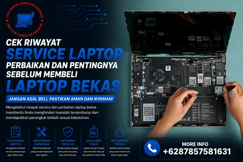 Cek Riwayat Service Laptop, Perbaikan dan Pentingnya Sebelum Membeli Laptop Bekas