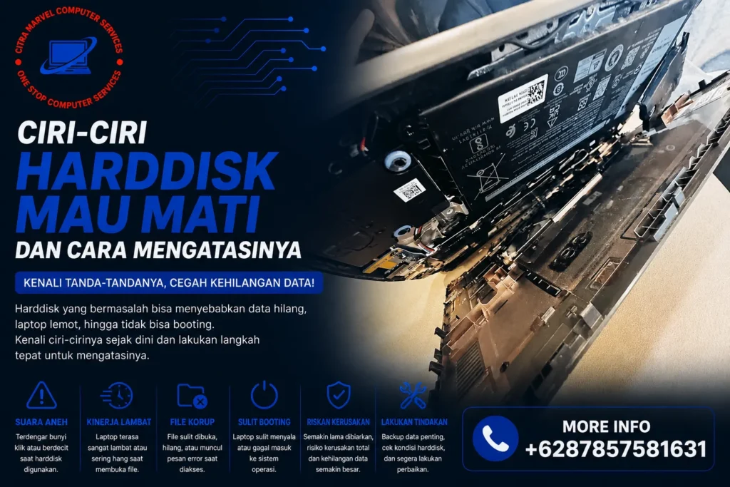 Ciri-Ciri Harddisk Mau Mati dan Cara Mengatasinya