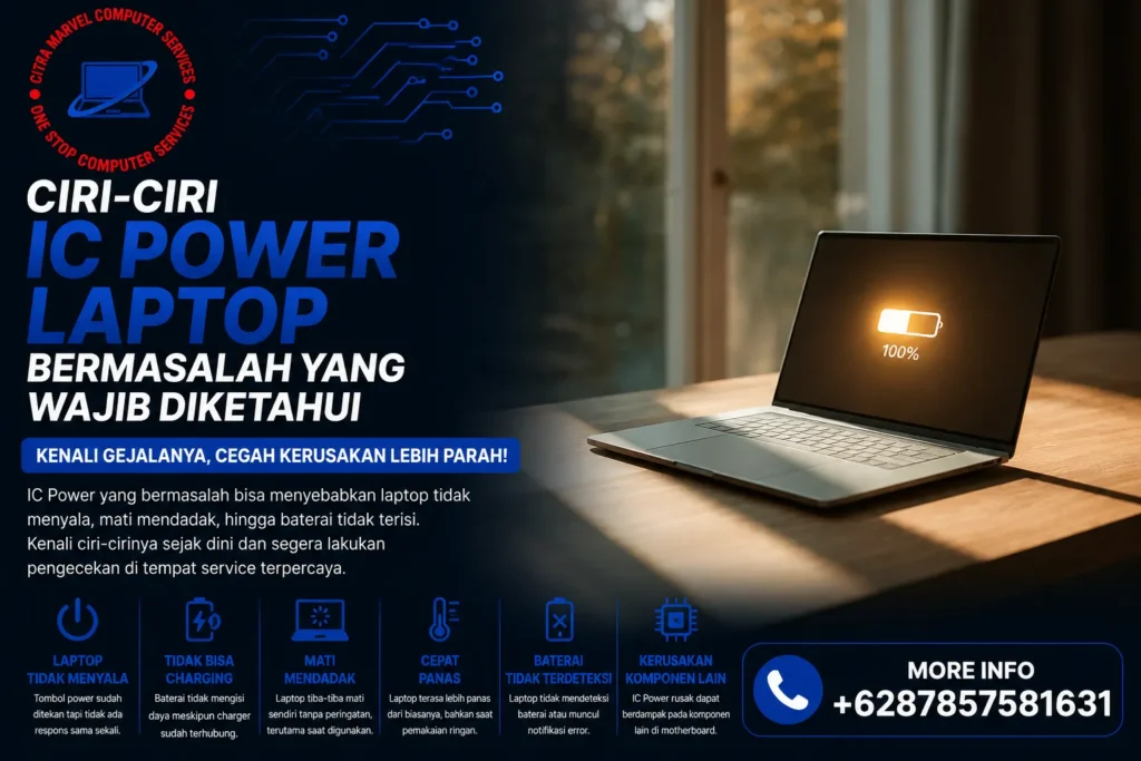 Ciri-Ciri IC Power Laptop Bermasalah yang Wajib Diketahui