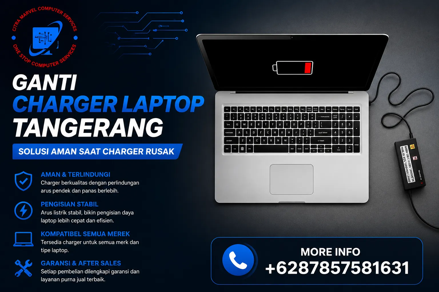 Ganti Charger Laptop Tangerang Solusi Aman Saat Charger Rusak Ganti Charger Laptop Tangerang Solusi Aman Saat Charger Rusak