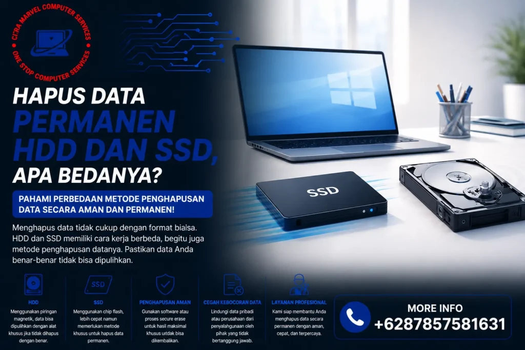 Hapus Data Permanen HDD dan SSD, Apa Bedanya?