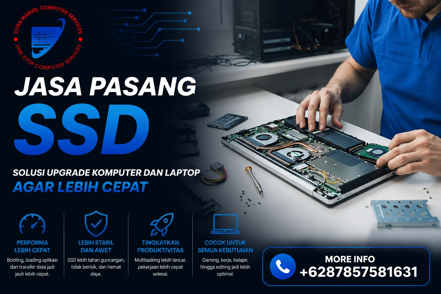 Jasa Pasang SSD Solusi Upgrade Komputer dan Laptop Agar Lebih Cepat