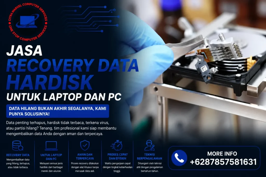 Jasa Recovery Data Hardisk untuk Laptop dan PC