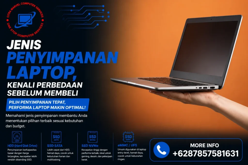 Jenis Penyimpanan Laptop, Kenali Perbedaan Sebelum Membeli