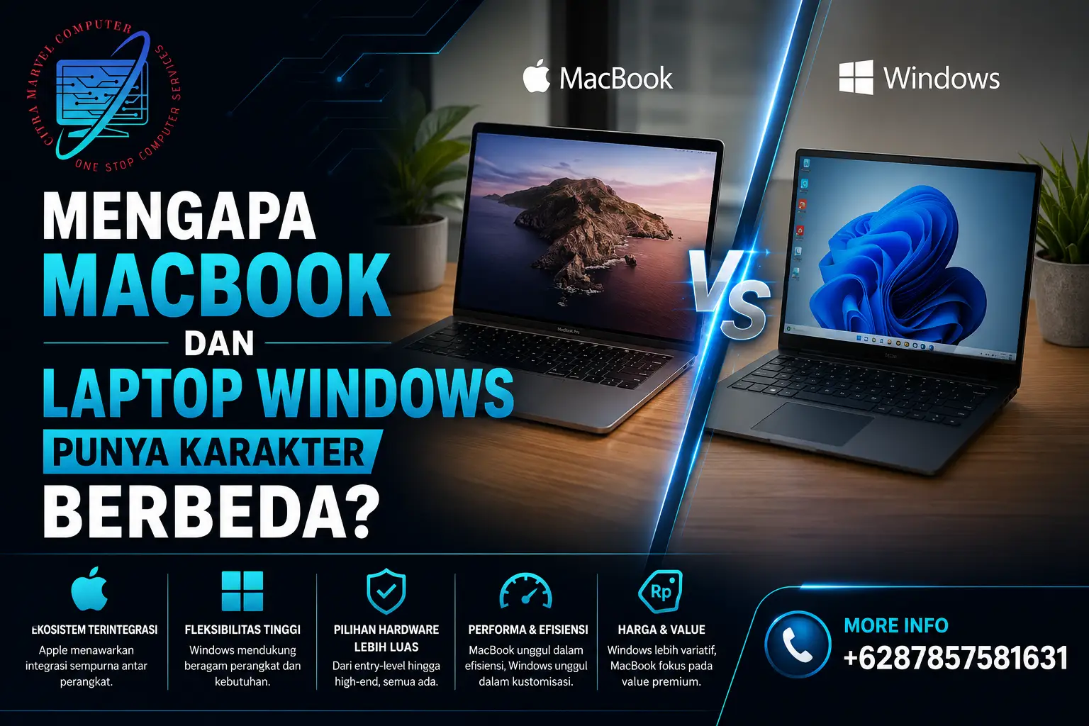 Mengapa MacBook dan Laptop Windows Punya Karakter Berbeda?