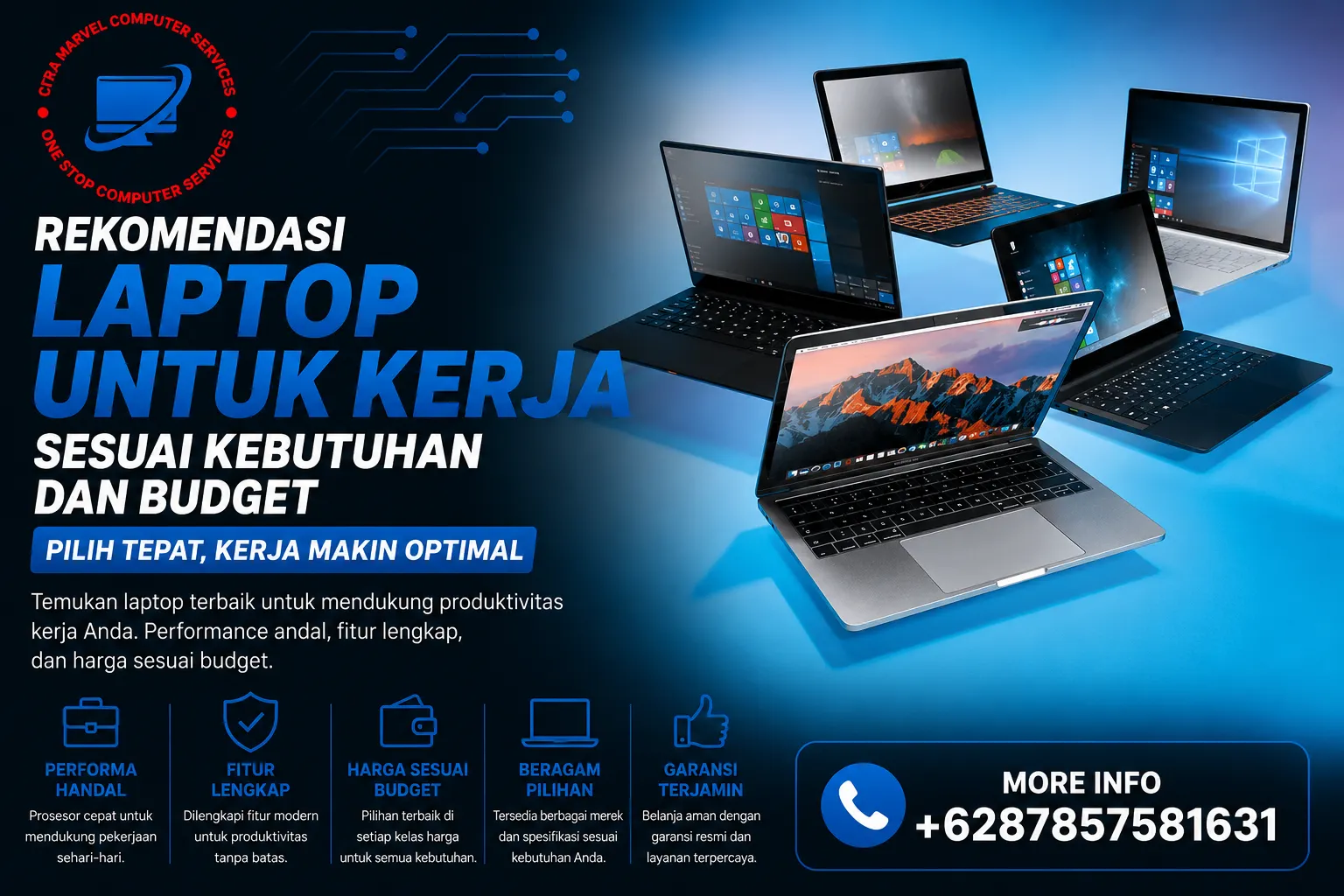 Rekomendasi Laptop untuk Kerja Sesuai Kebutuhan dan Budget Rekomendasi Laptop untuk Kerja Sesuai Kebutuhan dan Budget