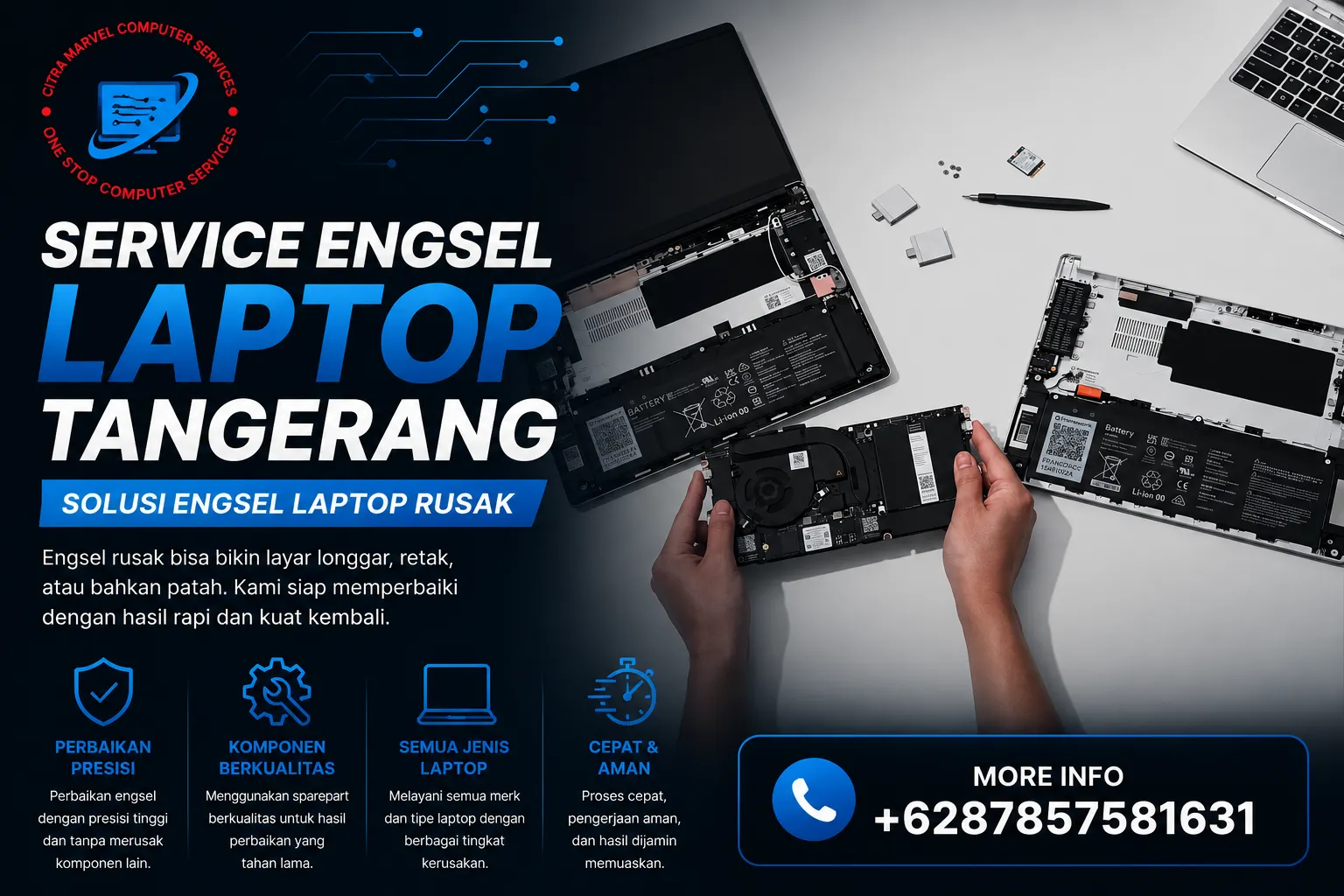 Service Engsel Laptop Tangerang Solusi Engsel Laptop Rusak