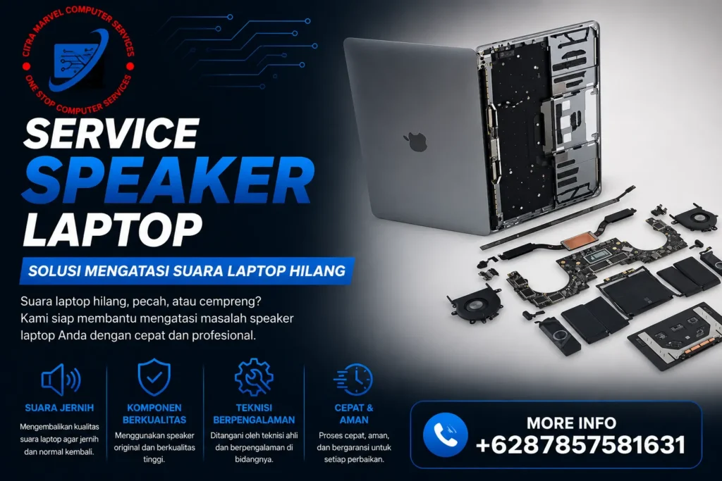 Service Speaker Laptop, Solusi Mengatasi Suara Laptop Hilang