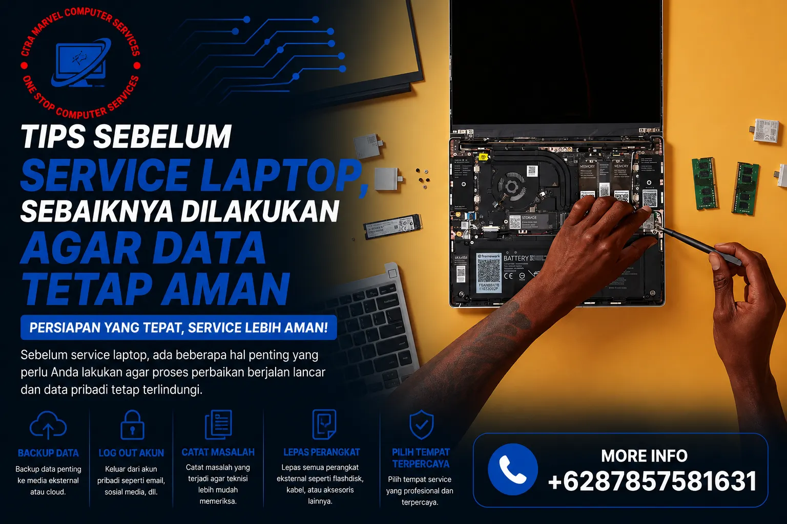 Tips Sebelum Service Laptop, Sebaiknya Dilakukan Agar Data Tetap Aman Tips Sebelum Service Laptop, Sebaiknya Dilakukan Agar Data Tetap Aman