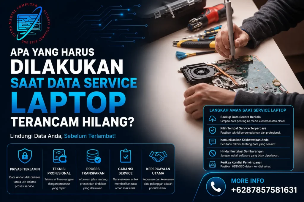 Apa yang Harus Dilakukan Saat Data Service Laptop Terancam Hilang?