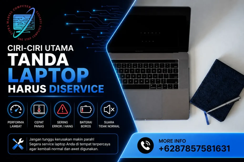 Ciri-Ciri Utama Tanda Laptop Harus Diservice