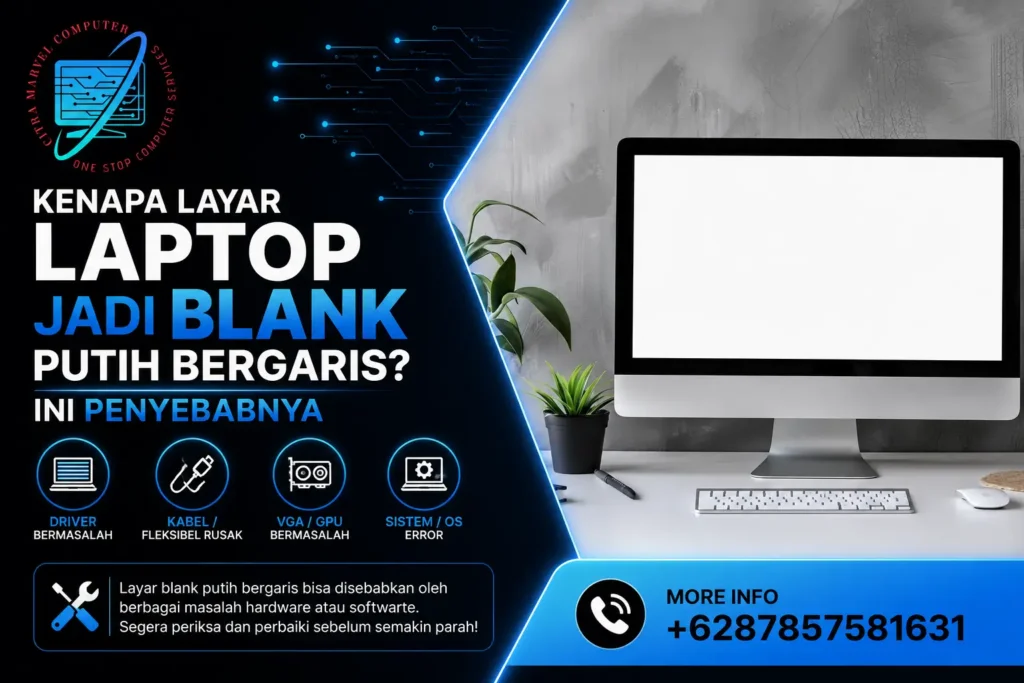 Kenapa Layar Laptop Jadi Blank Putih Bergaris_ Ini Penyebabnya