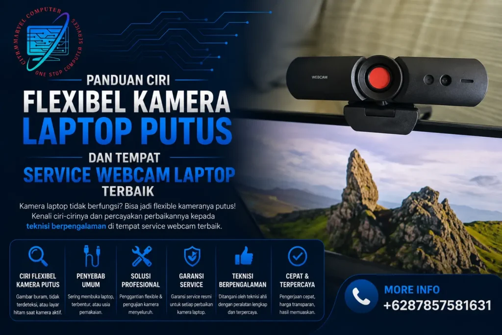 Panduan Ciri Flexibel Kamera Laptop Putus dan Tempat Service Webcam Laptop Terbaik