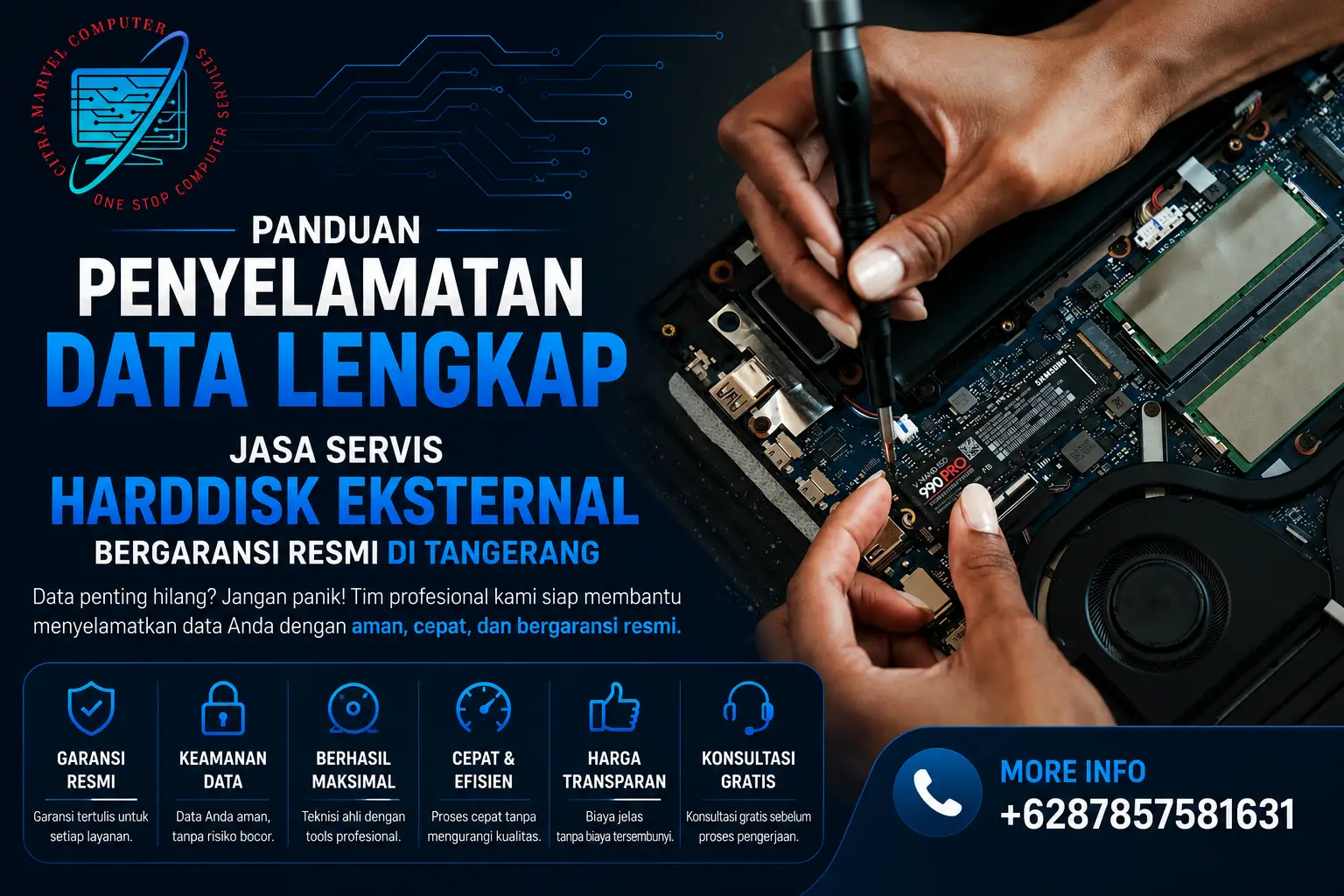 Panduan Penyelamatan Data Lengkap, Jasa Servis Harddisk Eksternal Bergaransi Resmi di Tangerang