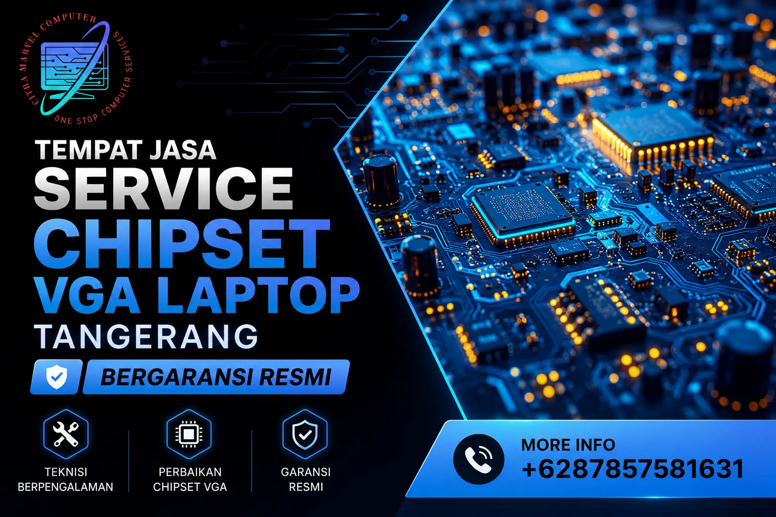 Tempat Jasa Service Chipset VGA Laptop Tangerang Bergaransi Resmi