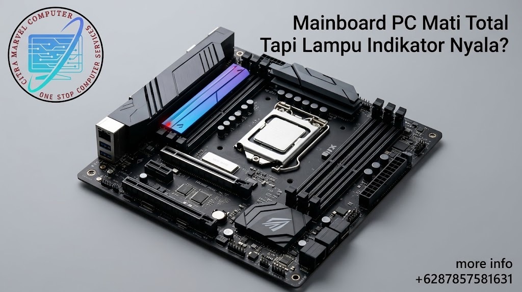 Mainboard PC Mati Total Tapi Lampu Indikator Nyala
