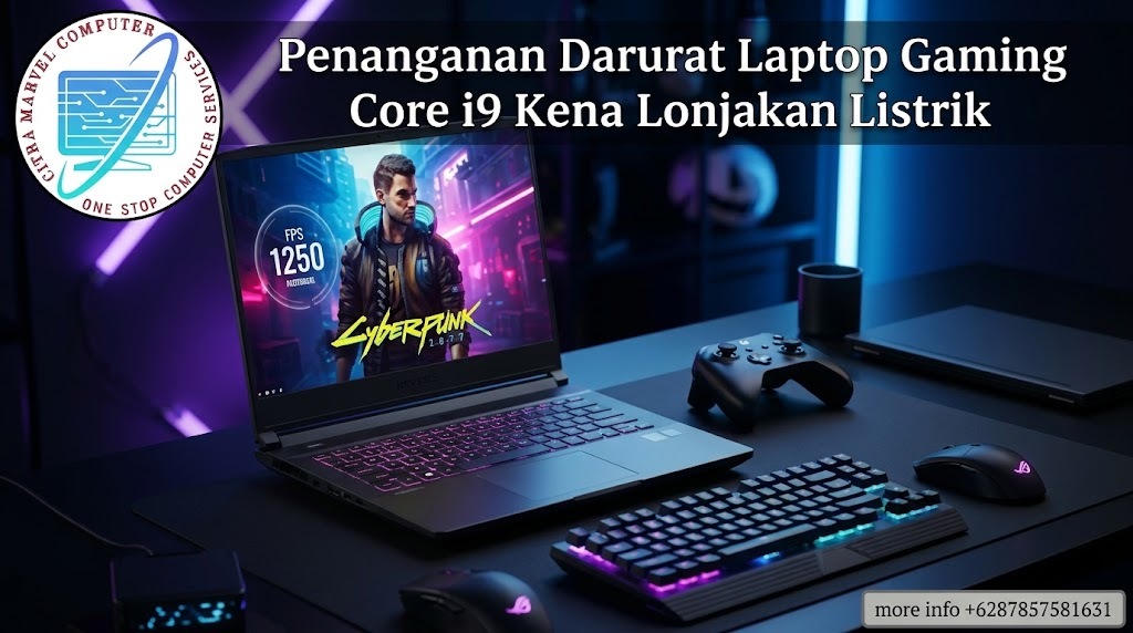 Penanganan Darurat Laptop Gaming Core i9 Kena Lonjakan Listrik