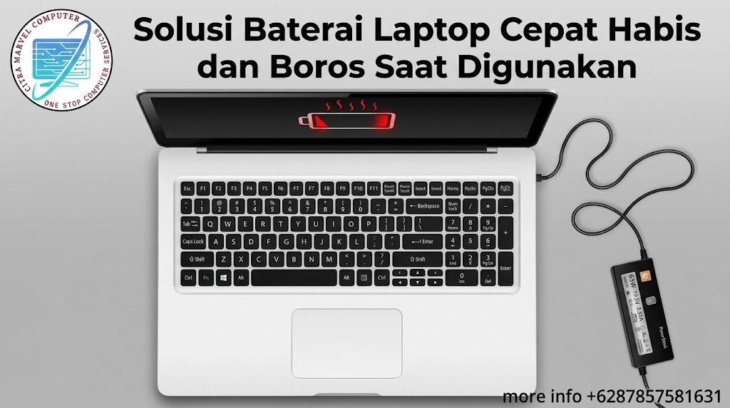 Solusi Baterai Laptop Cepat Habis dan Boros Saat Digunakan
