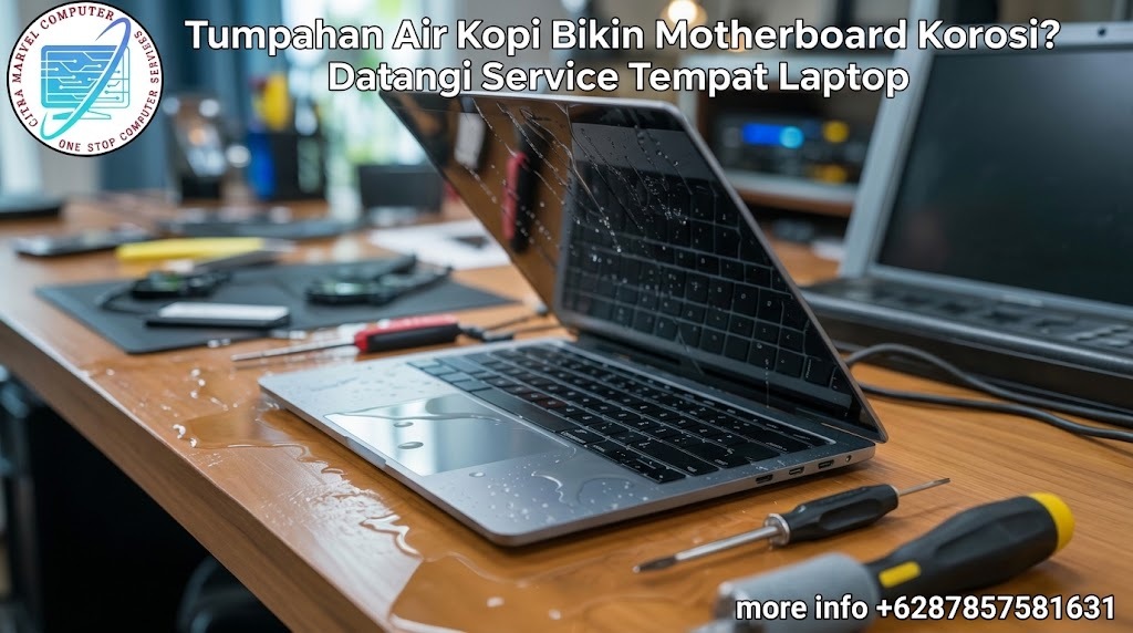 Tumpahan Air Kopi Bikin Motherboard Korosi Datangi Service Tempat Laptop